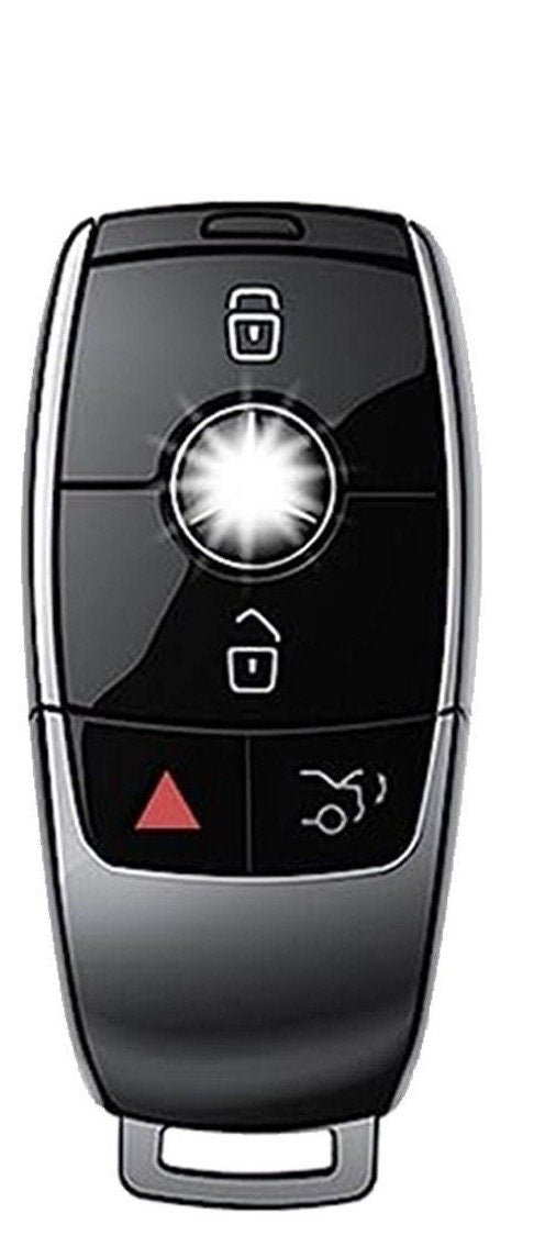 Customizable Leather & Aluminum Key Fob Cover Set with Keychain for Mercedes - Benz / AMG - Kollen US