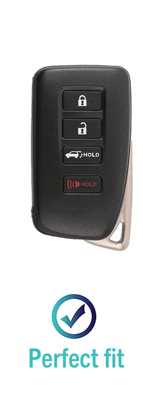 Customizable Key Fob Cover Set Aluminum & Leather Keychain Protector for Lexus - Kollen US