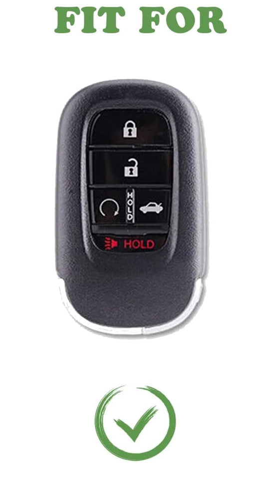For Honda - customizable Leather Key Fob Cover with Aluminum Shell & Keychain (A5 - Button) - Kollen US
