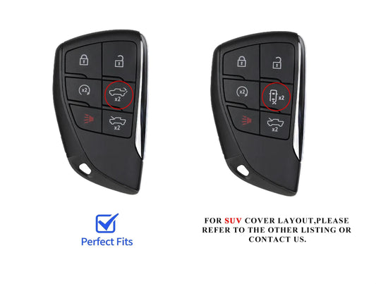 For GMC/Hummer EV Chevy/Silverado/Sierra EV - Pickup Truck - Customizable Leather Key Fob Cover with Aluminum Shell & Keychain - Kollen US