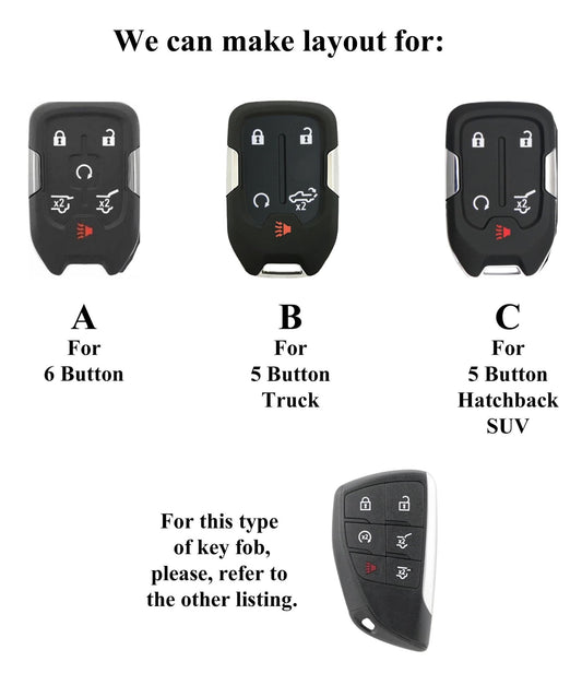 For GMC/Chevy Truck/SUV - Customizable Leather Key Fob Cover with Aluminum Shell & Keychain - Kollen US