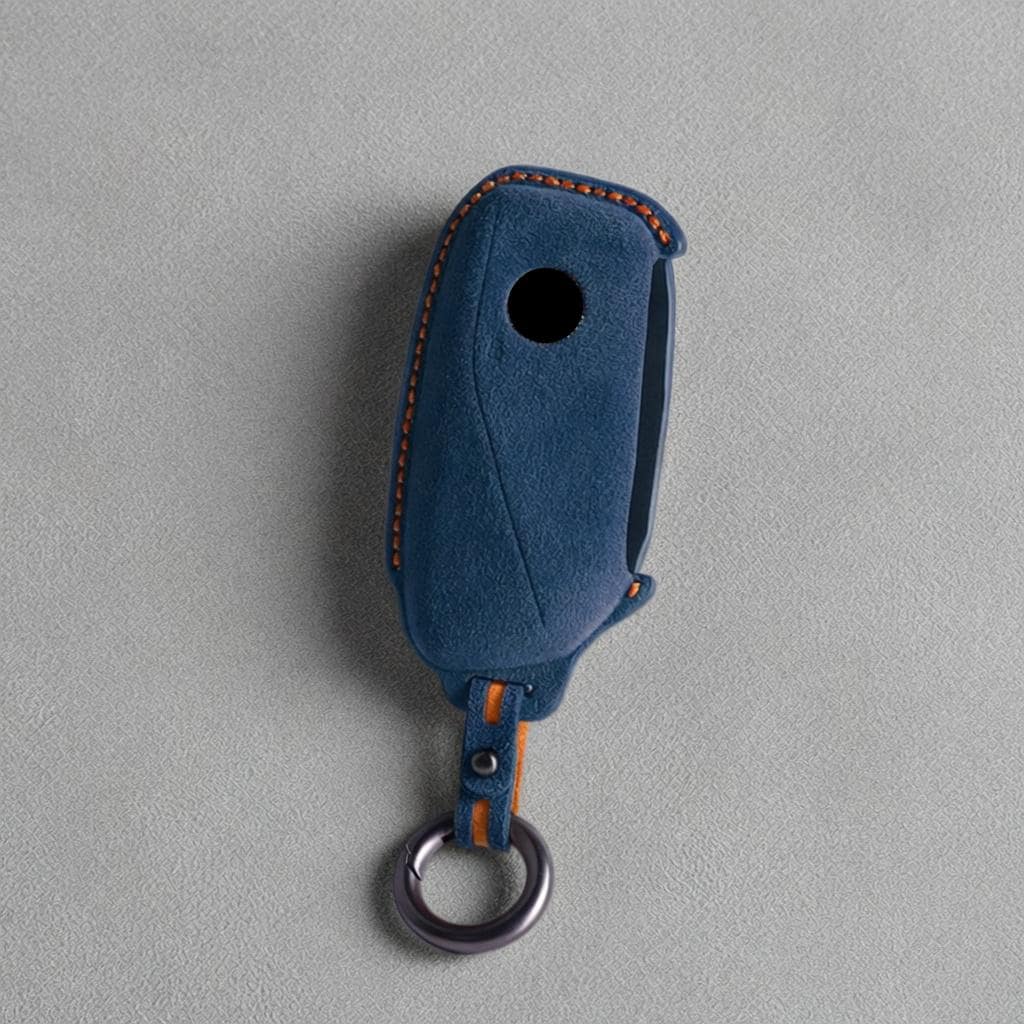 For BMW - Alcantara Leather Key Fob Cover with Keychain - Kollen US