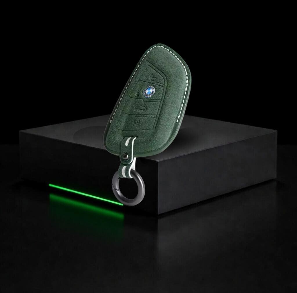 For BMW - Alcantara Leather Key Fob Cover with Keychain - Kollen US