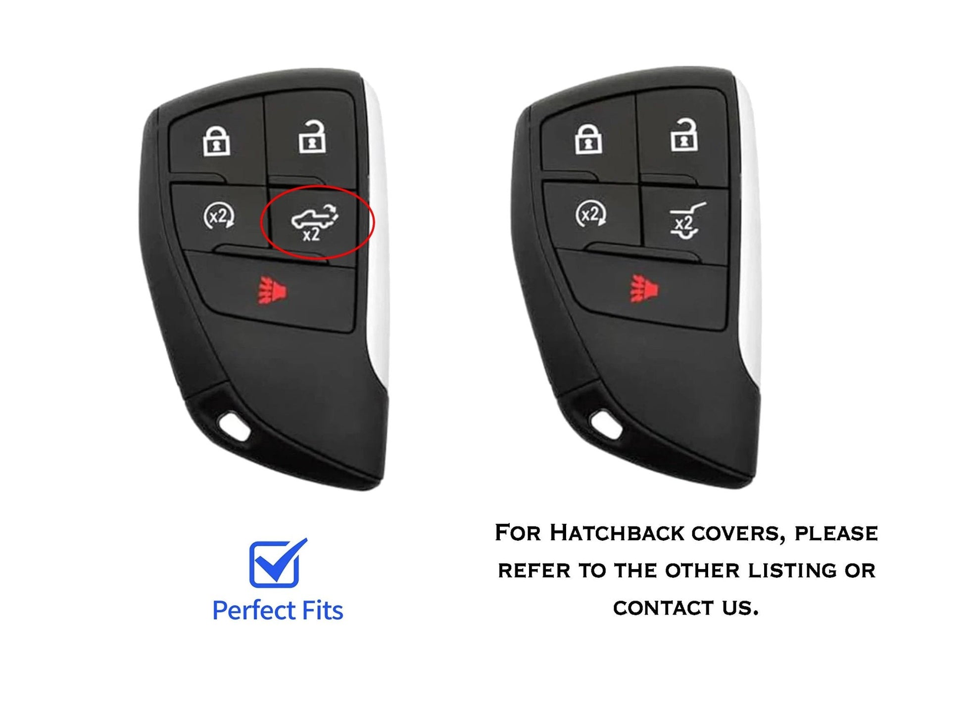 For GMC/Chevy Pickup version - Customizable Leather Key Fob Cover with Aluminum Shell & Keychain (Truck) - Kollen US