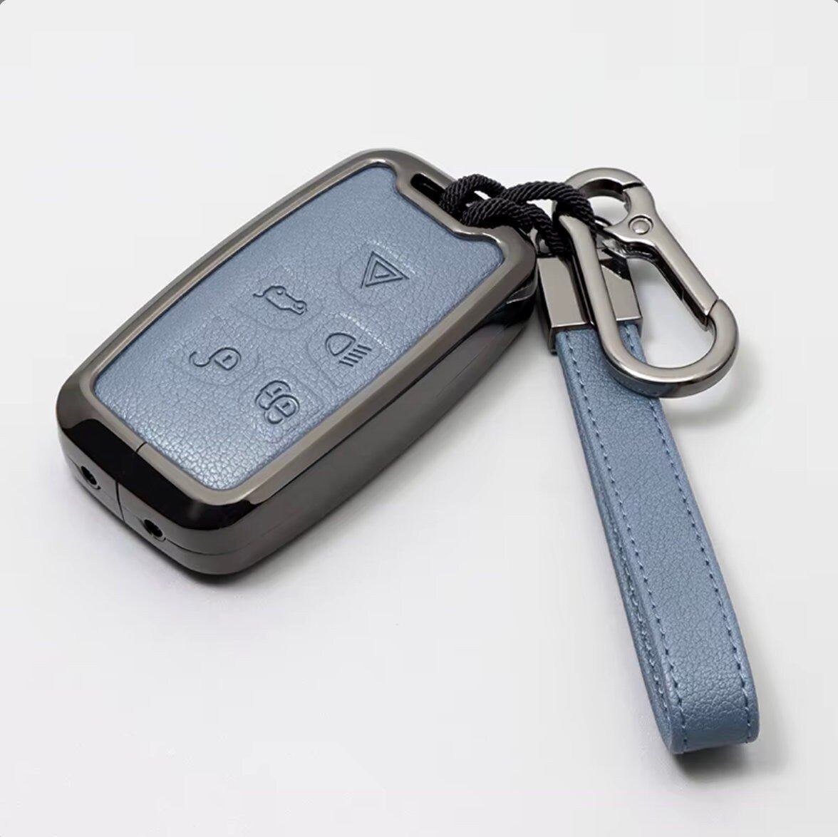 Customizable Leather & Aluminum Key Fob Cover Set for Land Rover/Jaguar key fobs - Kollen US