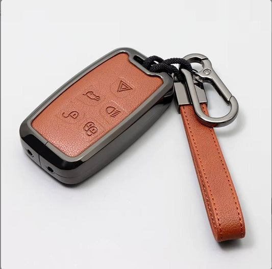 Customizable Leather & Aluminum Key Fob Cover Set for Land Rover/Jaguar key fobs - Kollen US