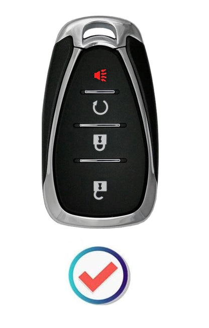 For Chevrolet  - customizable Leather Key Fob Cover with Aluminum Shell & Keychain  (4-Button)