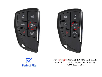 for GMC/Hummer EVCustomizable Full Keychain Leather & Aluminum Key Fob Cover (SUV) - Kollen US