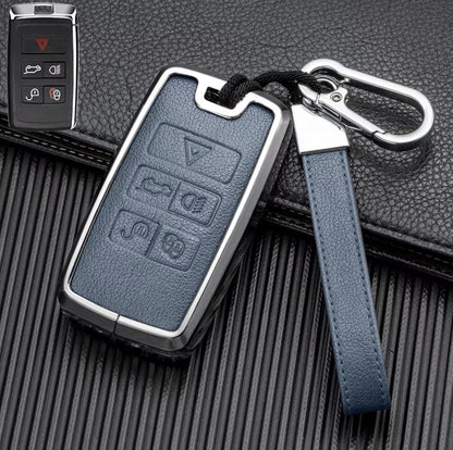 Customizable Leather & Aluminum Key Fob Cover Set for Land Rover and Jaguar - Kollen US