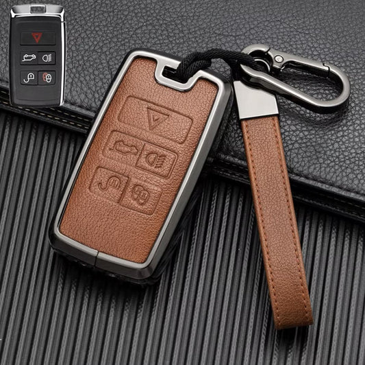 Customizable Leather & Aluminum Key Fob Cover Set for Land Rover and Jaguar - Kollen US
