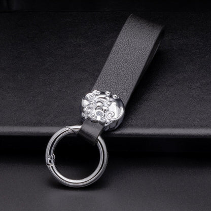Customized Luxury Leather Keychains - Good luck leaf clover - Kollen US