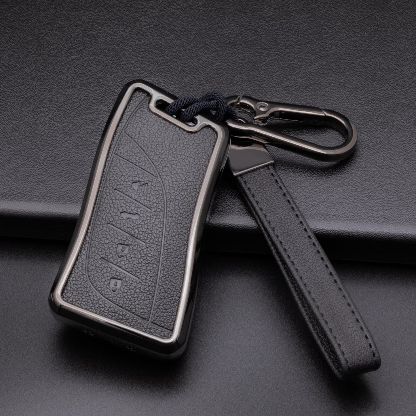 For Lexus - customizable Leather Key Fob Cover with Aluminum Shell & Keychain - Kollen US