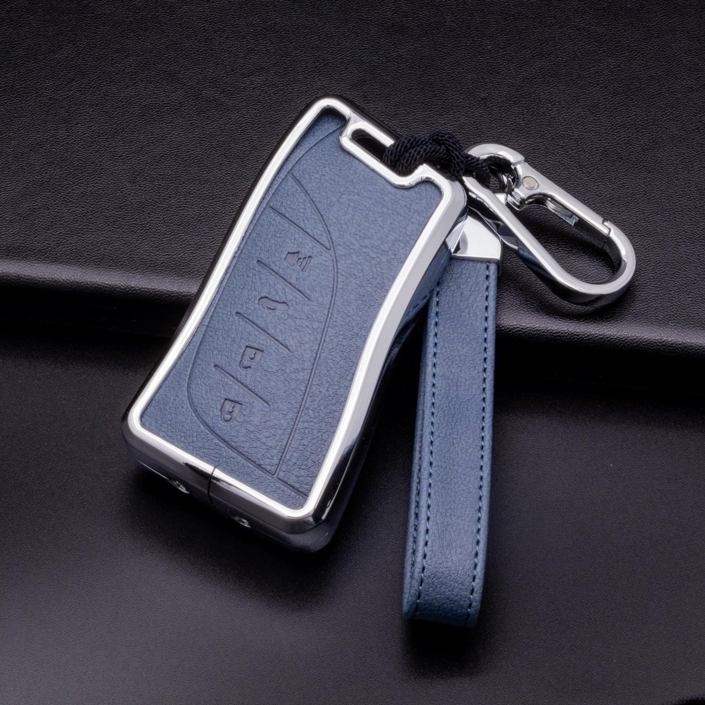 For Lexus - customizable Leather Key Fob Cover with Aluminum Shell & Keychain - Kollen US