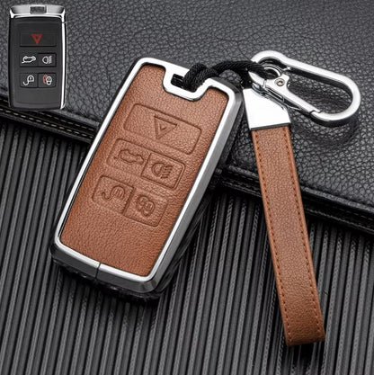Customizable Leather & Aluminum Key Fob Cover Set for Land Rover and Jaguar - Kollen US