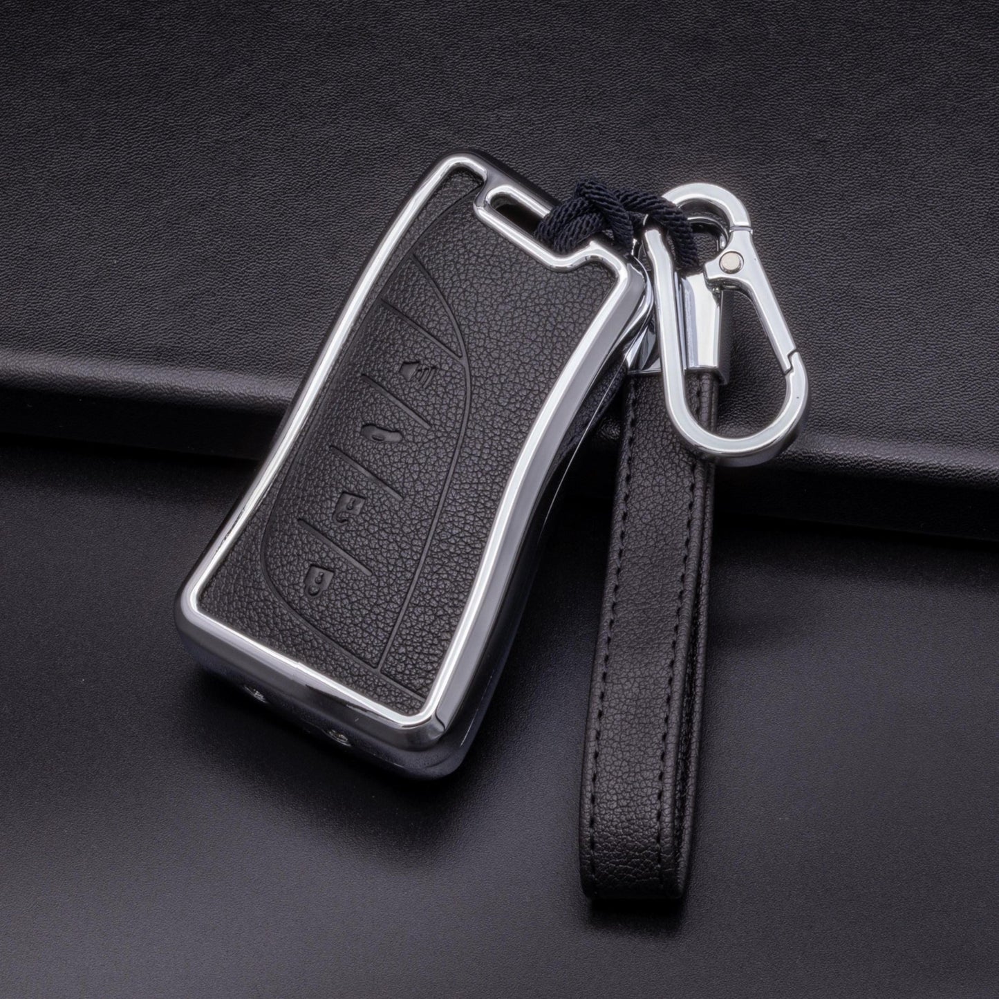 For Lexus - customizable Leather Key Fob Cover with Aluminum Shell & Keychain - Kollen US