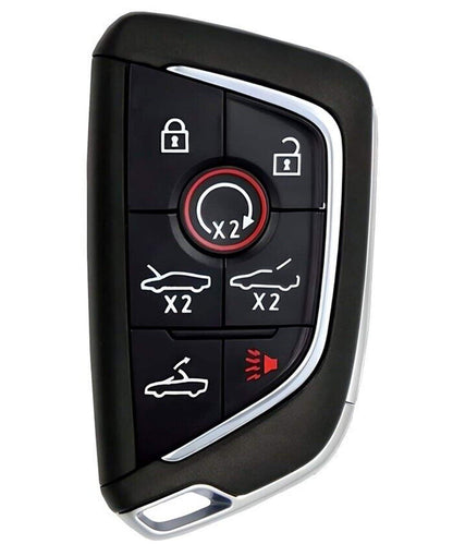 Customizable Leather & Aluminum Key Fob Cover with Keychain set for Corvette Convertible key fob (7-button)