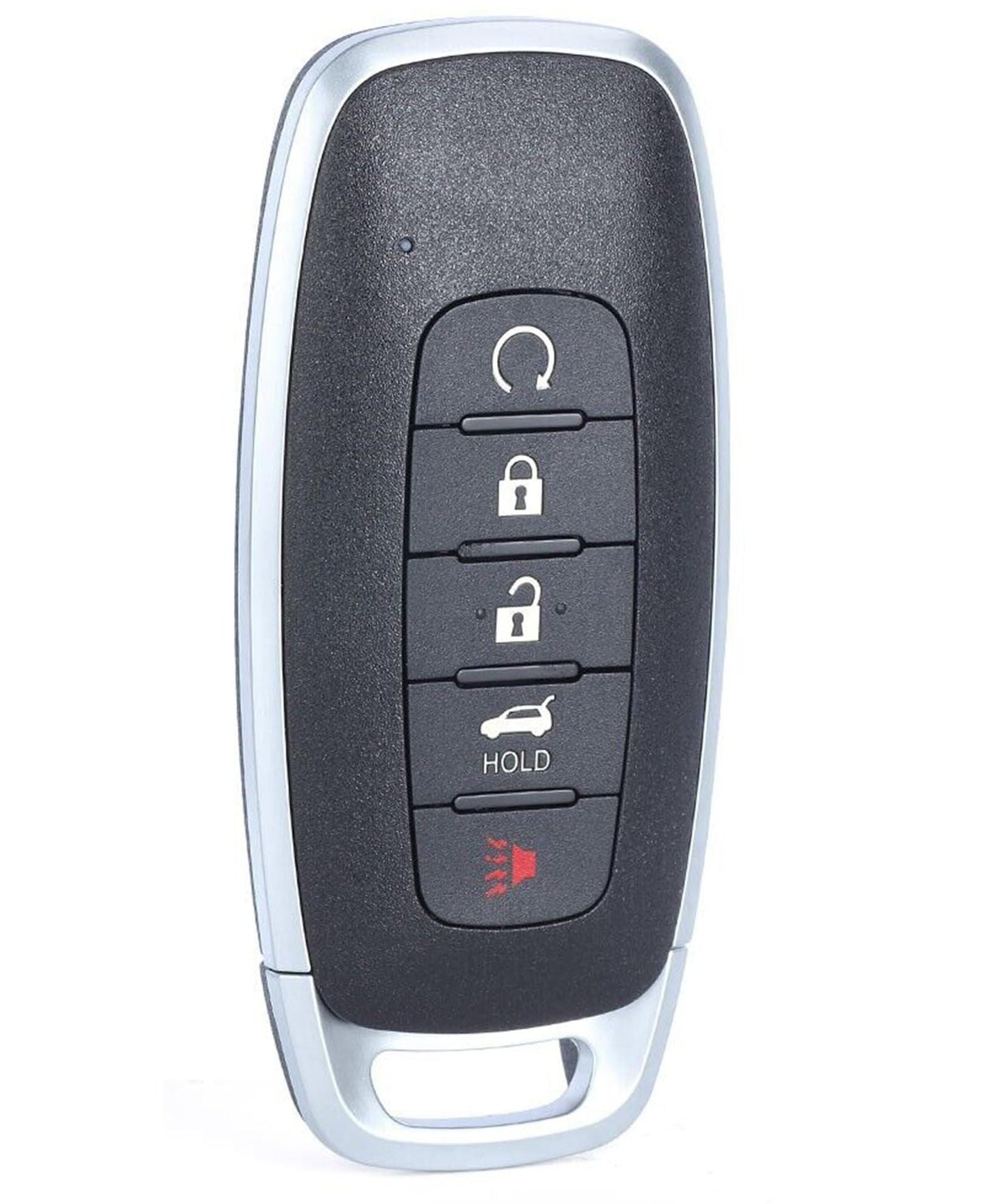 Customizable Leather & Aluminum Key Fob Cover with Keychain for Nissan (5 - Button) - Kollen US