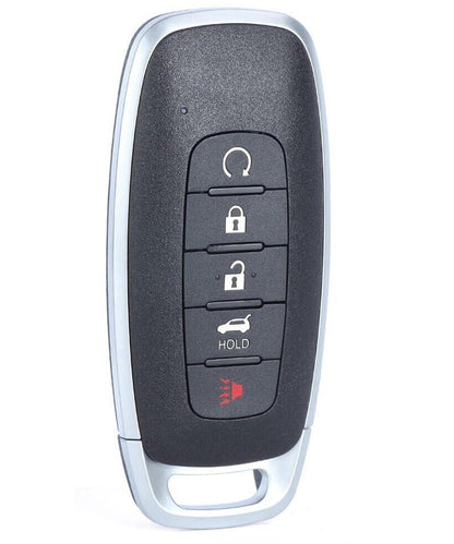 Customizable Leather & Aluminum Key Fob Cover with Keychain for Nissan (5 - Button) - Kollen US