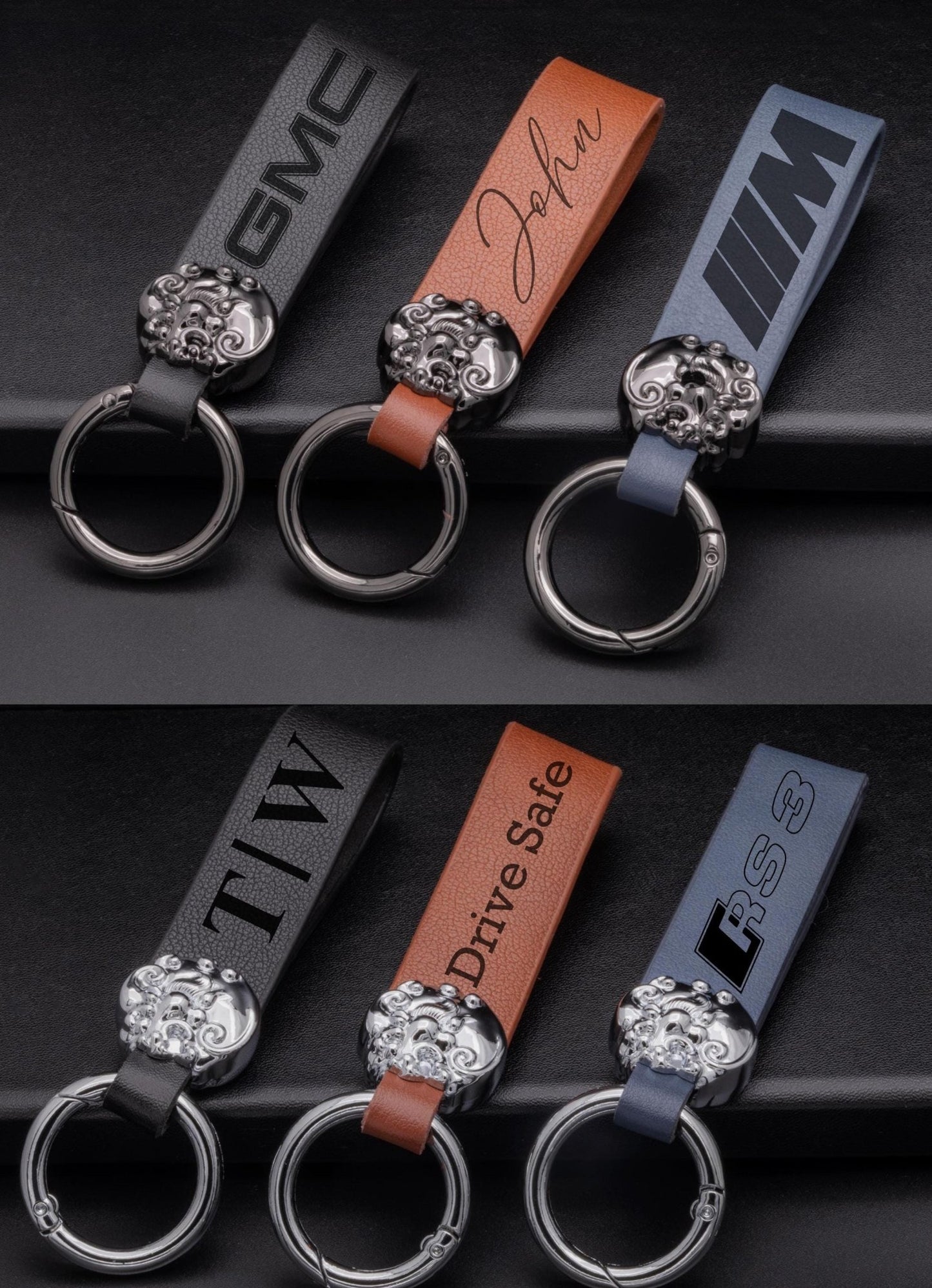 Customized Luxury Leather Keychains - Good luck leaf clover - Kollen US