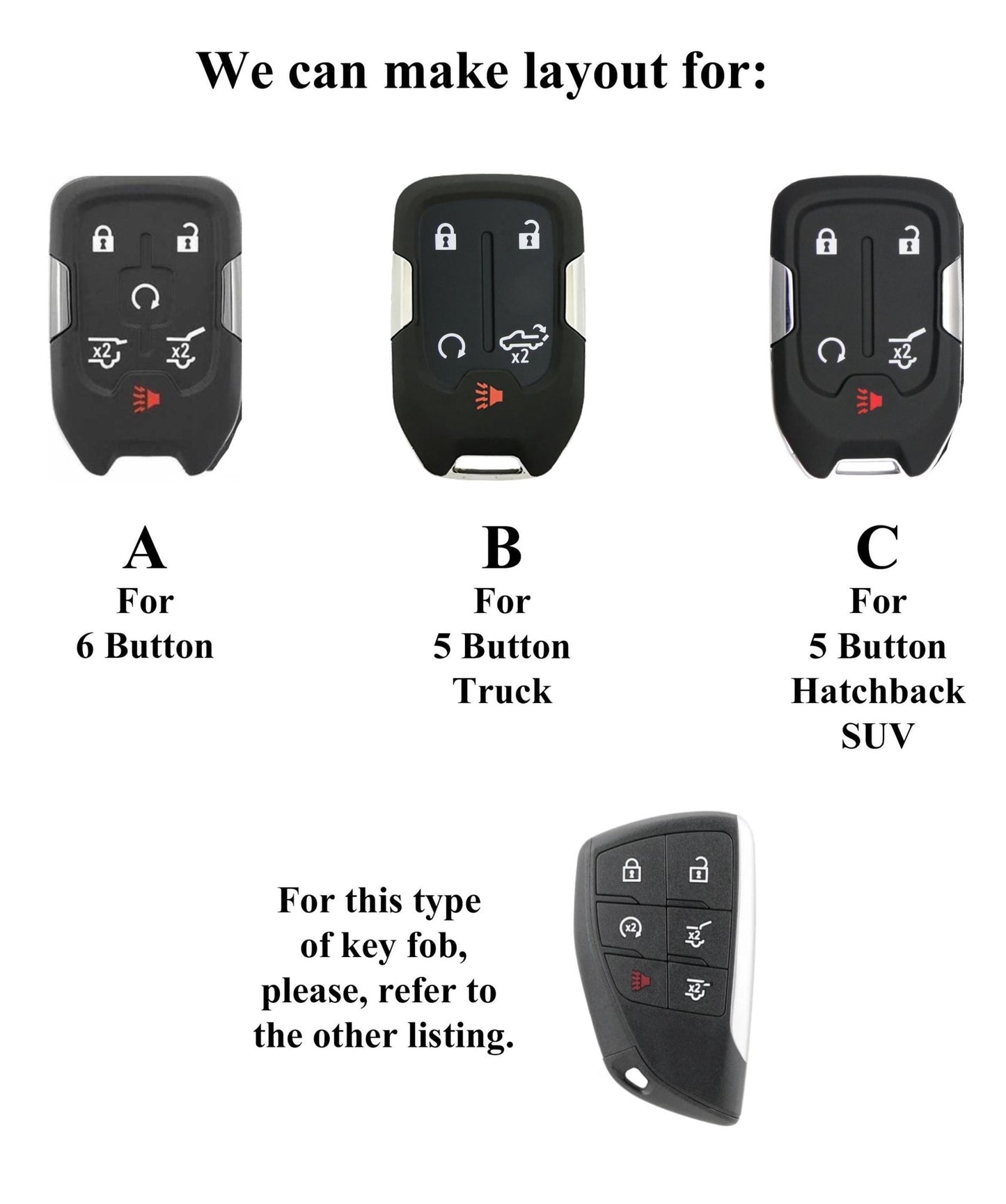 For GMC/Chevy Truck/SUV - Customizable Leather Key Fob Cover with Aluminum Shell & Keychain - Kollen US
