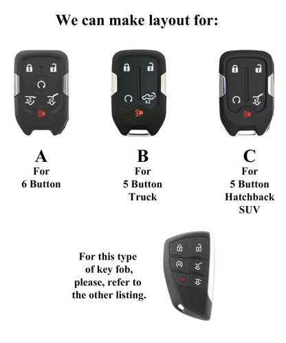 For GMC/Chevy Truck/SUV - Customizable Leather Key Fob Cover with Aluminum Shell & Keychain - Kollen US