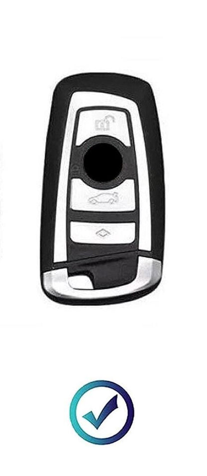 Customizable Leather & Aluminum Key Fob Cover Set for BMW with Keychain - Kollen US