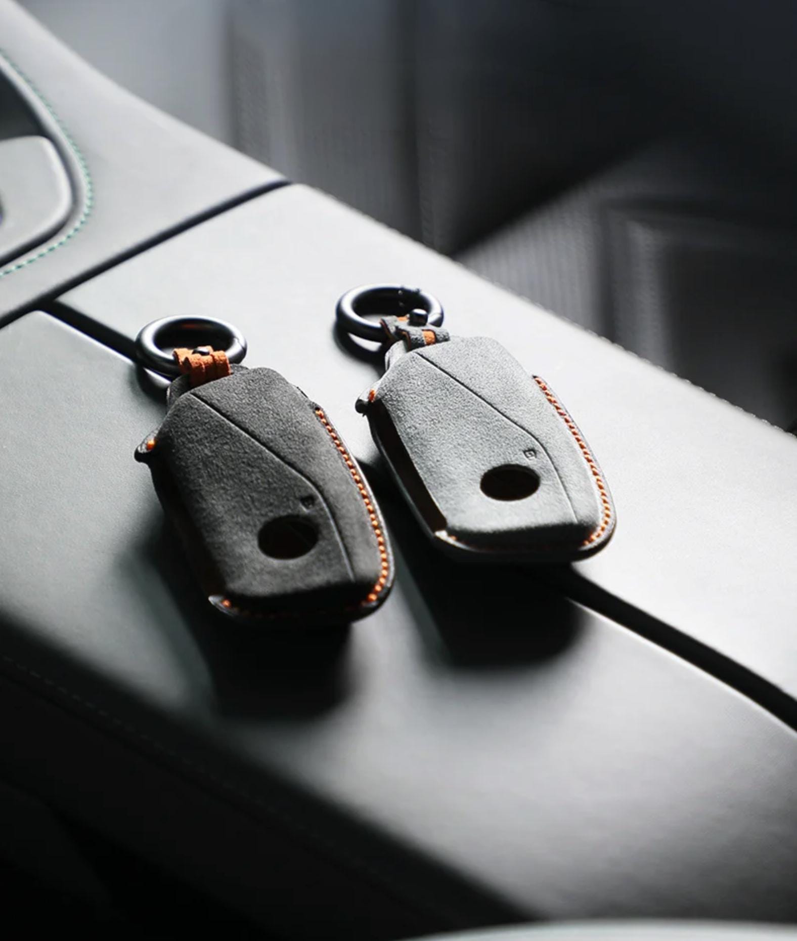 For BMW - Alcantara Leather Key Fob Cover with Keychain - Kollen US