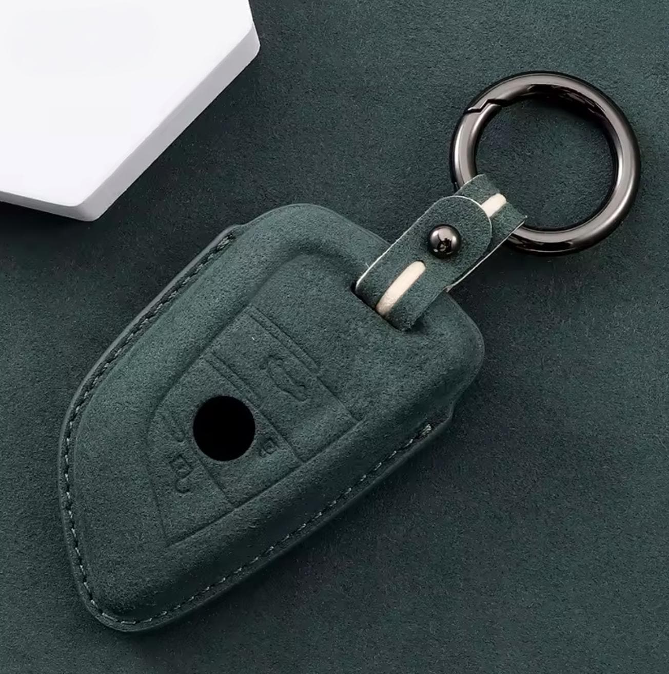 For BMW - Alcantara Leather Key Fob Cover with Keychain - Kollen US