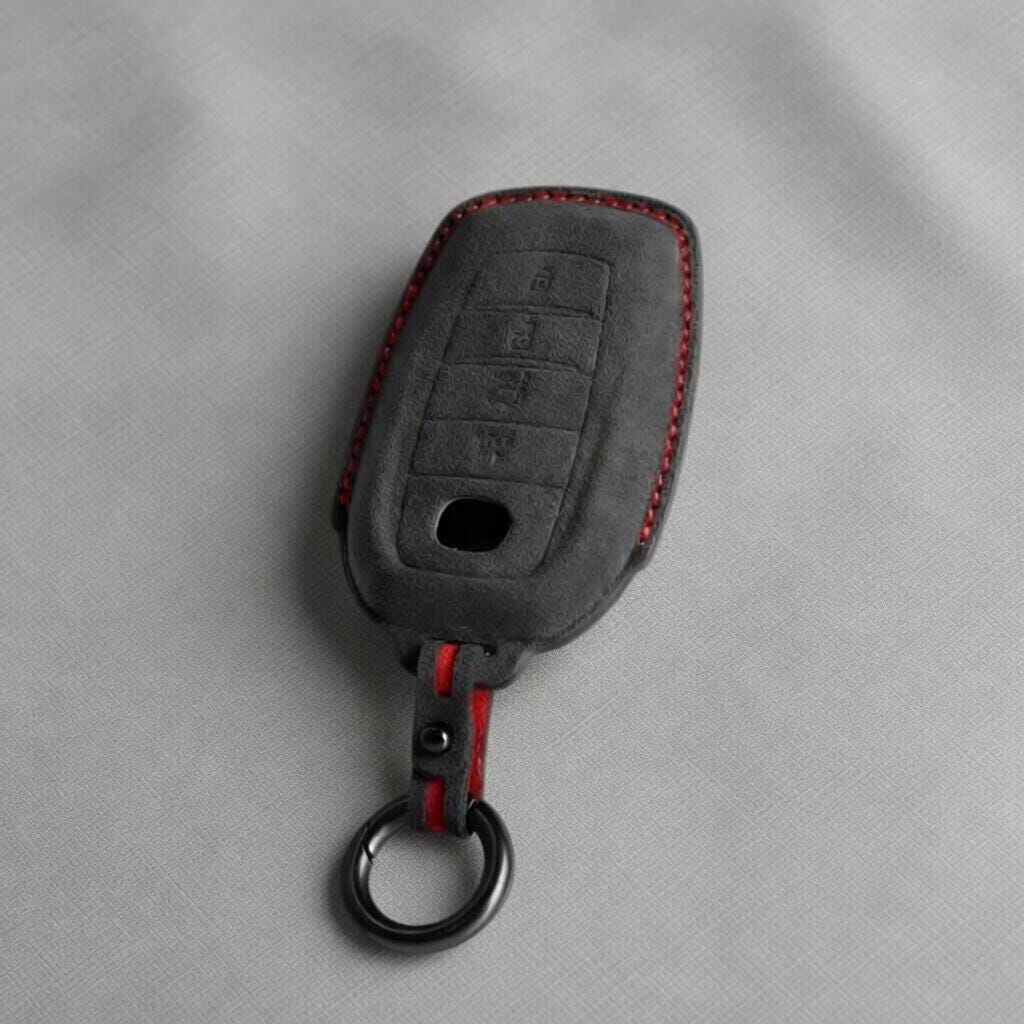 For Toyota - Alcantara Leather Key Fob Cover with Keychain (4 - button) - Kollen US