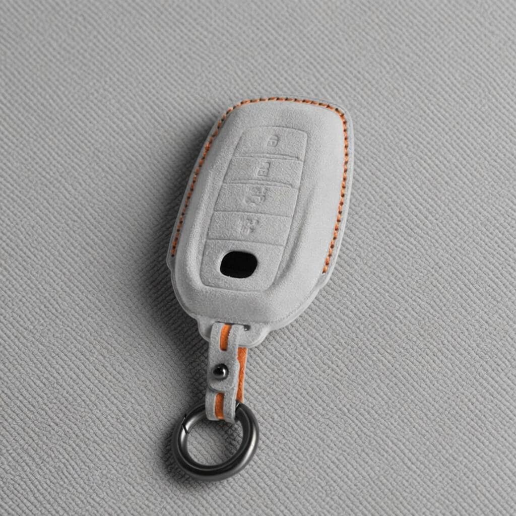 For Toyota - Alcantara Leather Key Fob Cover with Keychain (4 - button) - Kollen US