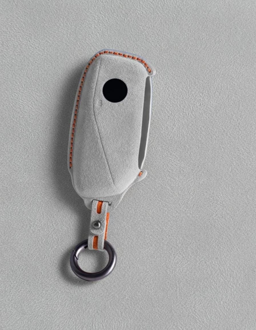 For BMW - Alcantara Leather Key Fob Cover with Keychain - Kollen US