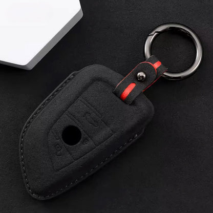 For BMW - Alcantara Leather Key Fob Cover with Keychain - Kollen US