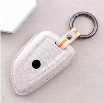 For BMW - Alcantara Leather Key Fob Cover with Keychain - Kollen US