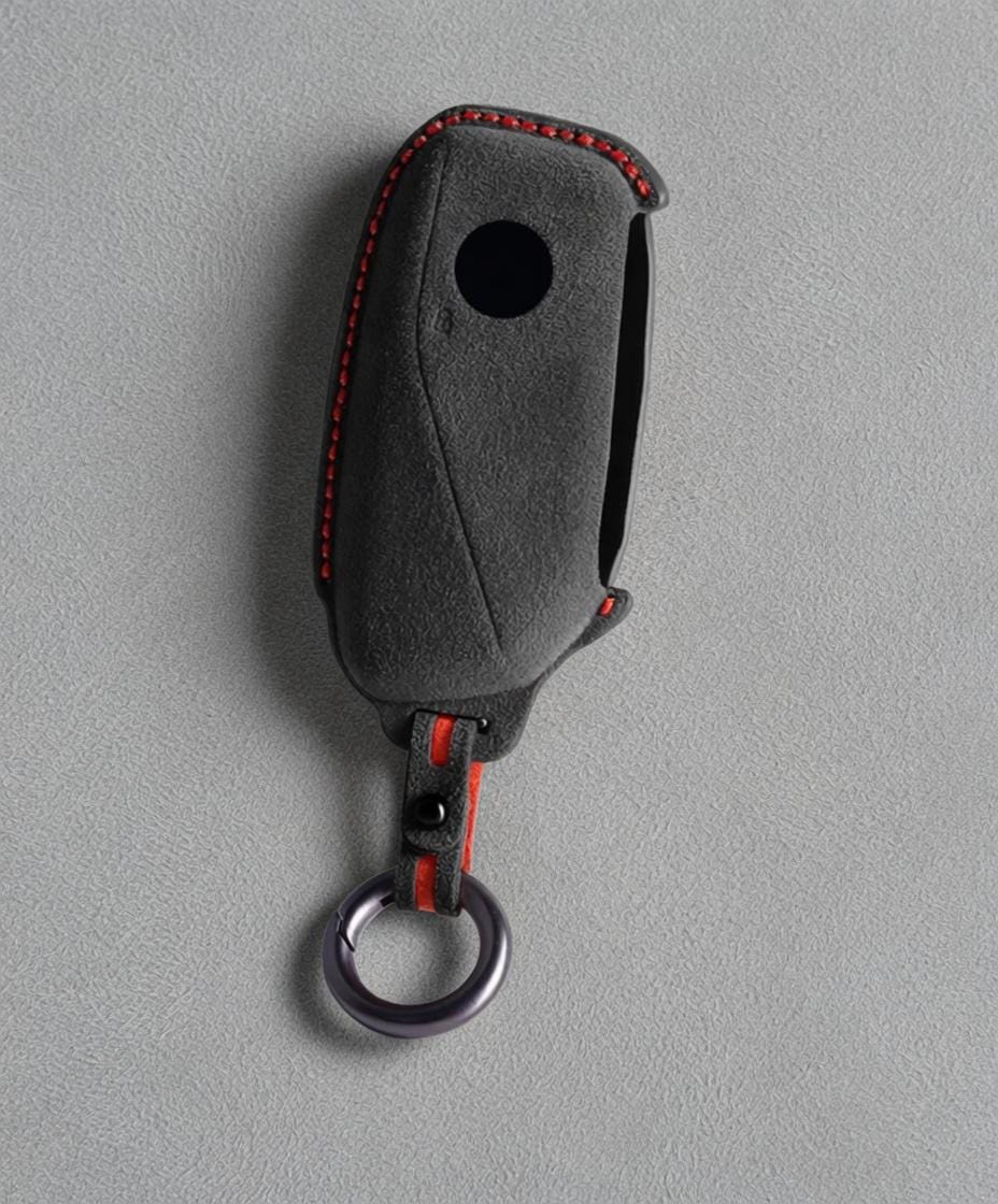 For BMW - Alcantara Leather Key Fob Cover with Keychain - Kollen US
