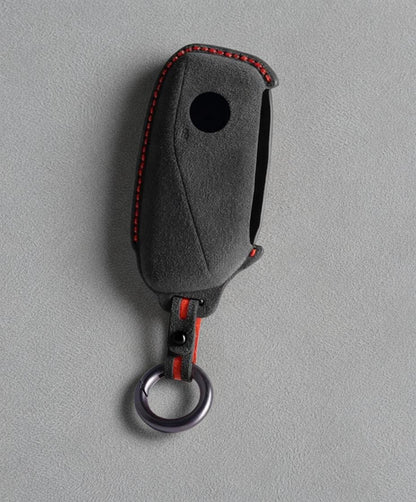 For BMW - Alcantara Leather Key Fob Cover with Keychain - Kollen US
